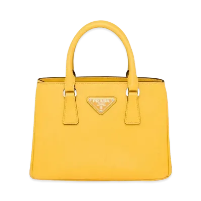 PRADA Galleria Saffiano Leather Mini Bag "Yellow"
