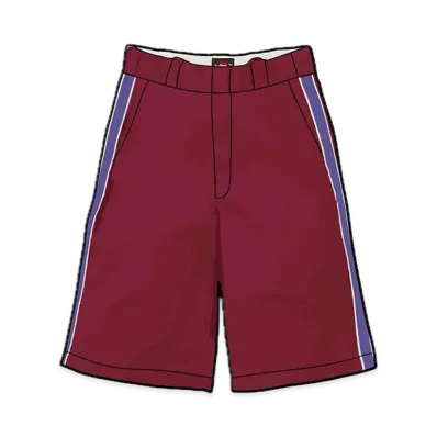 Supreme x Dickies 13 Loose Fit Work Short "Maroon"