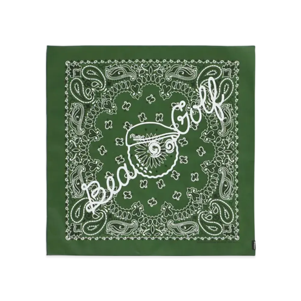 BEAMS x MALBON GOLF Exclusive Paisley Bandana "Green"