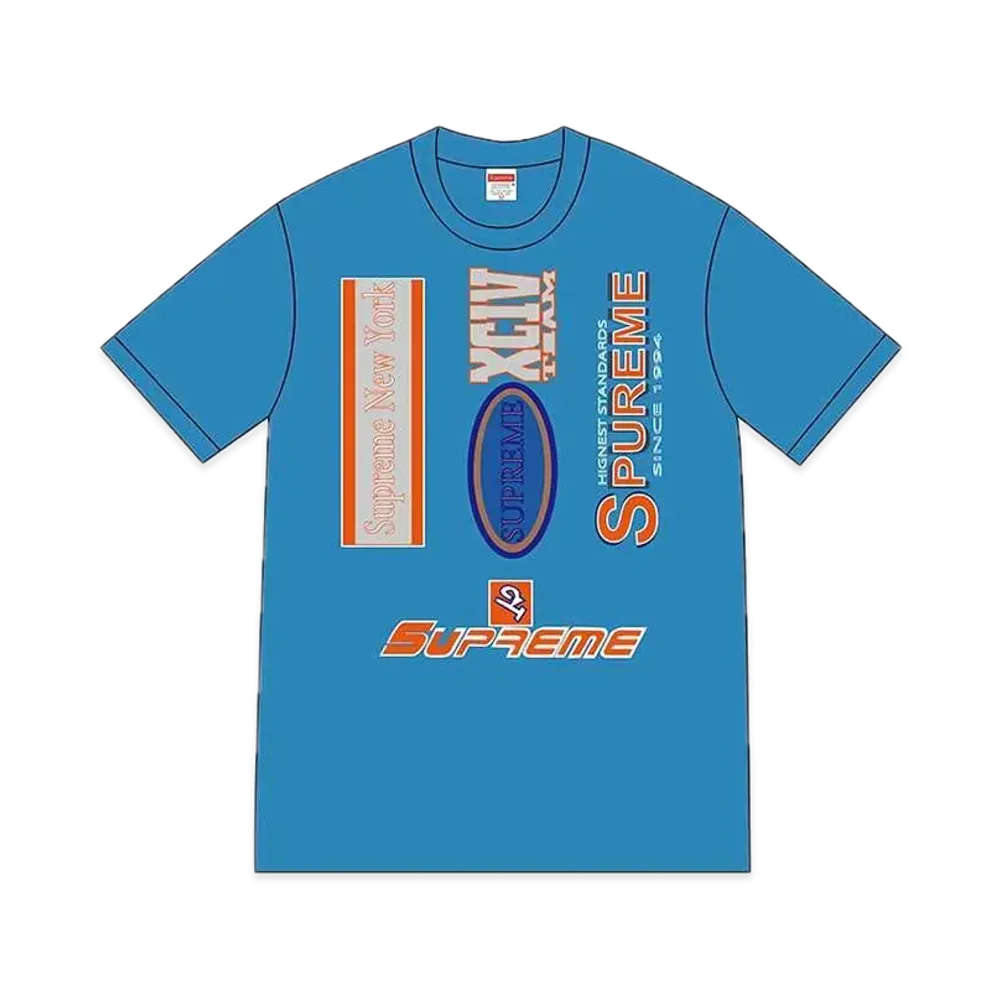 Supreme Multi Logos Tee "Blue"