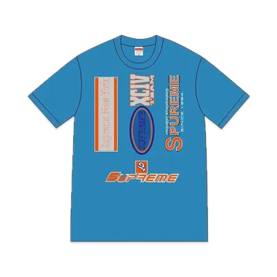 Supreme Multi Logos Tee "Blue"