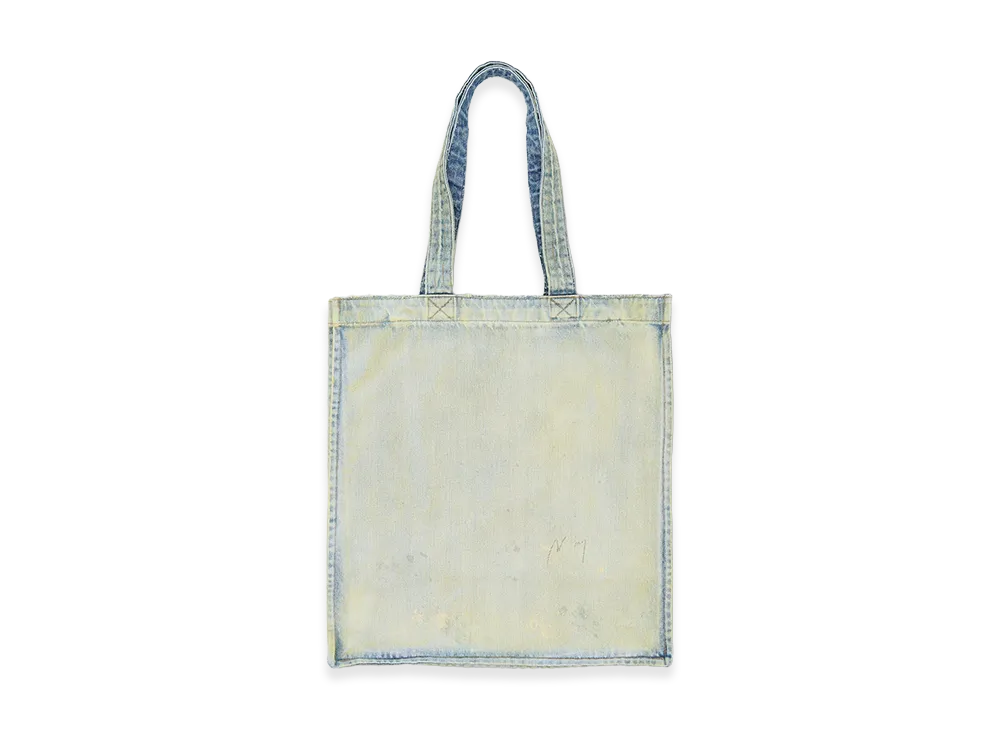 YOKE x ANCELLM x Harmonia Aging Denim Tote Bag "Blue"