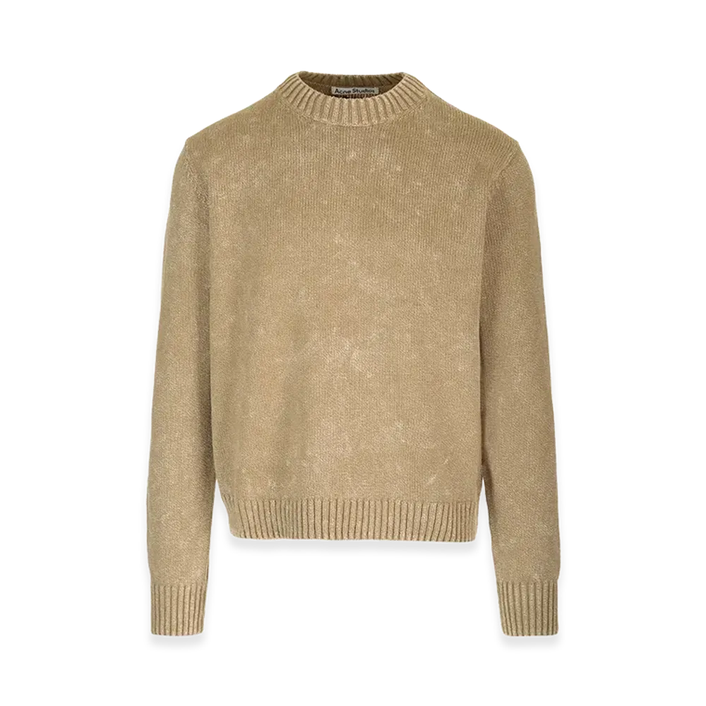 Acne Studios Round Neck Knitted Sweater "Beige"