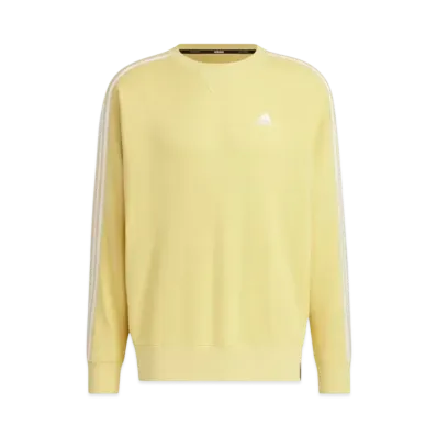 adidas Essentials Plus Loose Fit Three Stripes French Terry Sweatshirt "Oat"