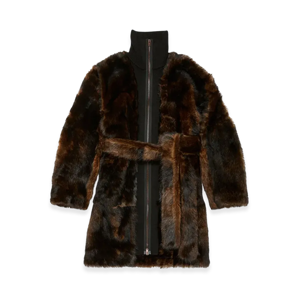 Acne Studios Layered Leather Jacket "Brown"