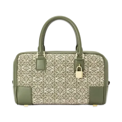 LOEWE Amazona 23 In Anagram Jacquard And Calfskin "Green/Avocado Green"