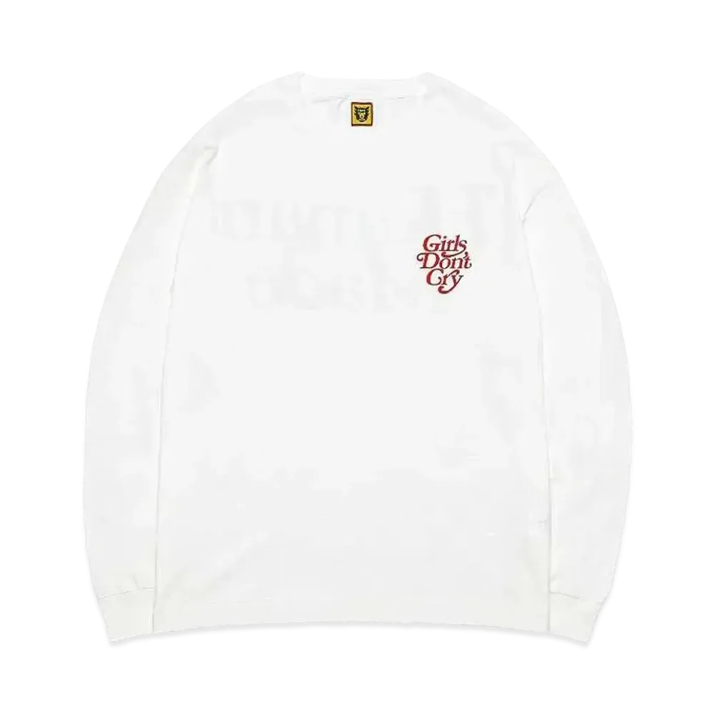 HUMAN MADE Girls Don ’t Cry Long sleeve tops "White" / VERDY