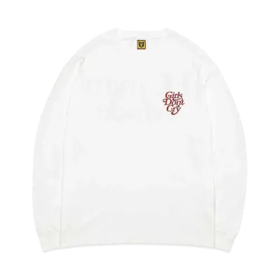HUMAN MADE Girls Don ’t Cry Long sleeve tops "White" / VERDY