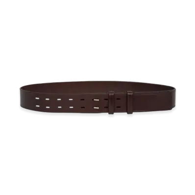 DRIES VAN NOTEN Leather Belt "Dark Brown"