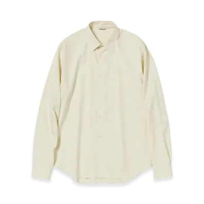 AURALEE Washed Finx Twill Shirt "Vanilla"