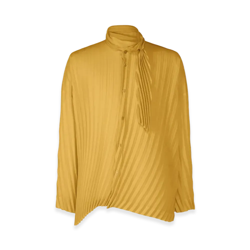 HOMME PLISSE ISSEY MIYAKE Windswept Shirt "Yellow Ocher"