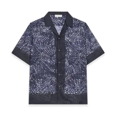 DRIES VAN NOTEN Boxy Cotton Shirt "Navy"