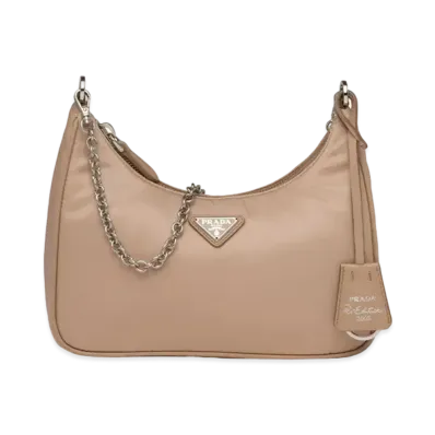 PRADA Re-Edition 2005 Nylon & Saffiano Leather Mini Bag "Beige Pink"