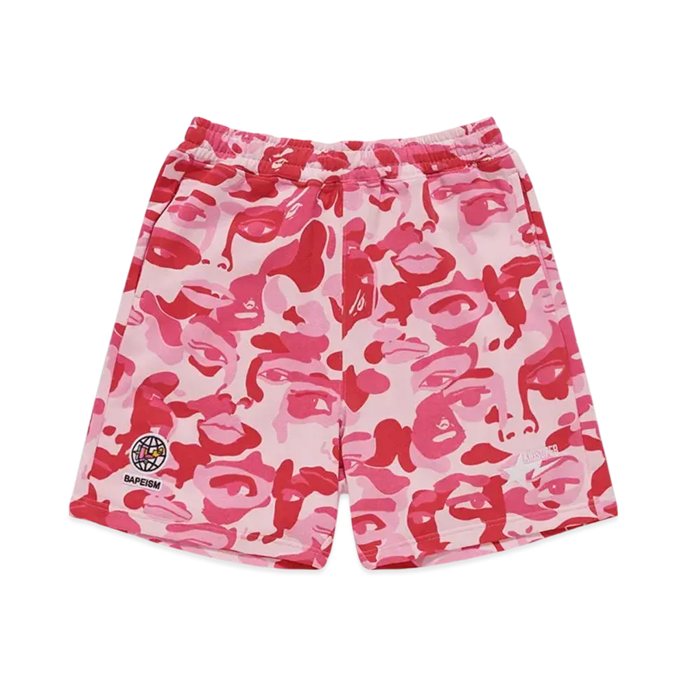 A BATHING APE Bape x Kidsuper Camo Sweat Shorts "Pink"