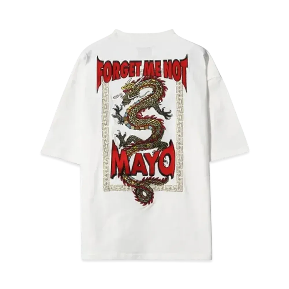 MAYO MAYO GRAGON EMBROIDERY SHORT SLEEVE TEE "WHITE"