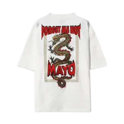 MAYO MAYO GRAGON EMBROIDERY SHORT SLEEVE TEE "WHITE"