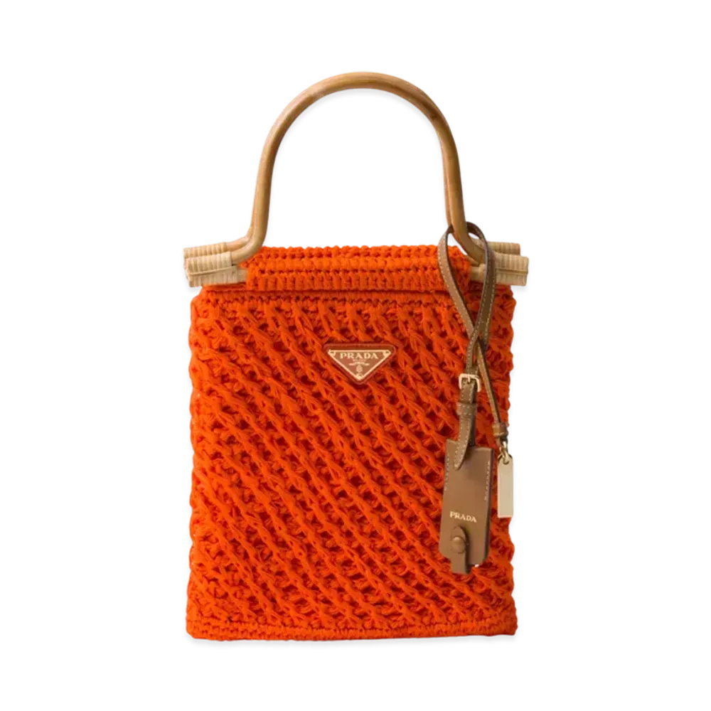 PRADA Cotton Crochet Mini-Handbag "Orange"