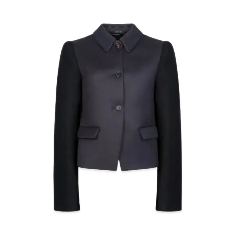 Maison Margiela Spliced Wool Twill Jacket "Navy"