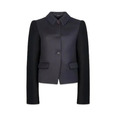 Maison Margiela Spliced Wool Twill Jacket "Navy"