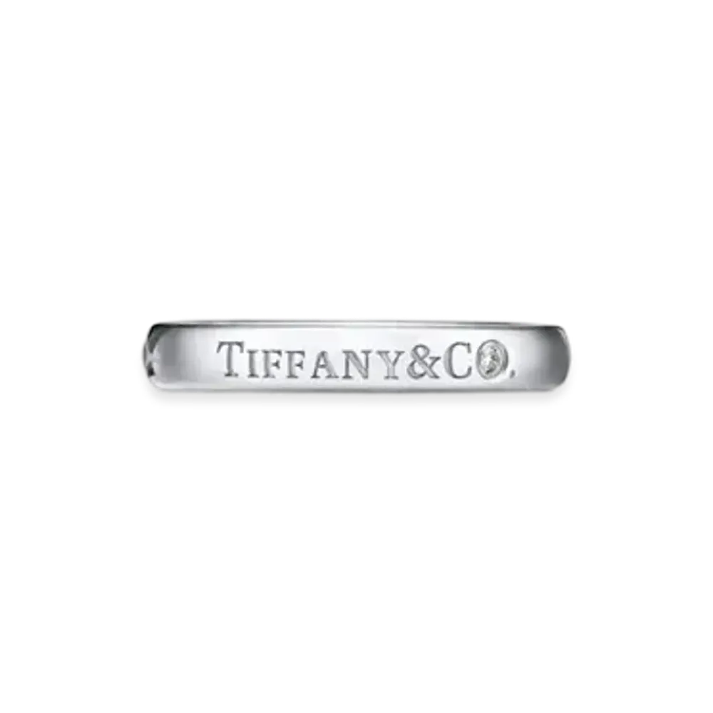 Tiffany & Co. T&CO. Band Ring with Diamonds "Platinum"