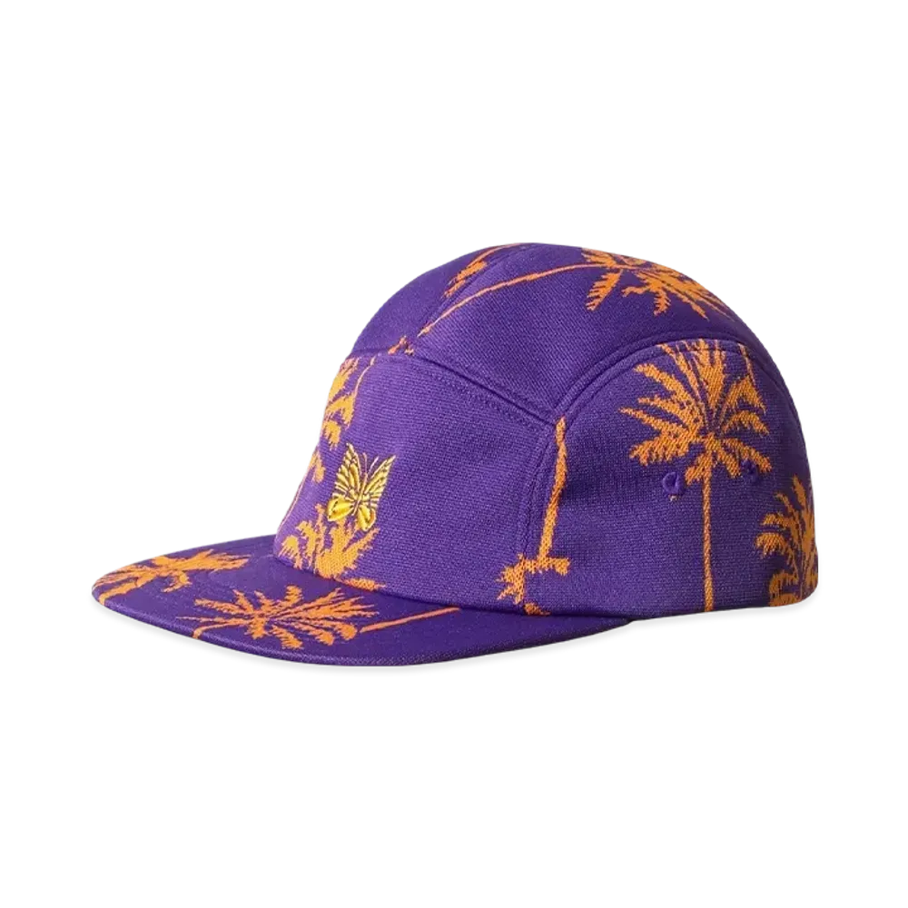 NEEDLES 5 Panel Cap - Poly JQ. / Parm Tree Stripe "Purple"