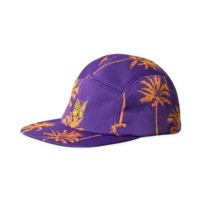 NEEDLES 5 Panel Cap - Poly JQ. / Parm Tree Stripe "Purple"