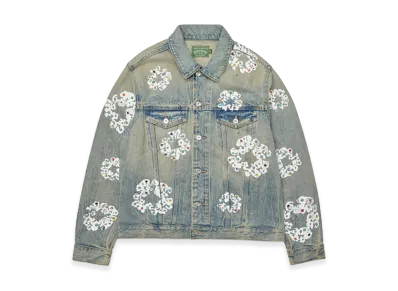 DENIM TEARS Studded Cotton Wreath Denim Jacket "Dirty Wash"