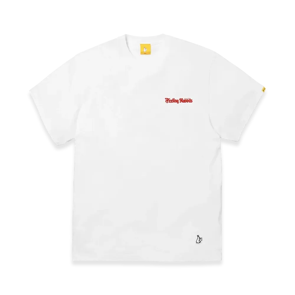 FR2 Cross Rabbits Tattoos Garment Dye T-shirt "White"