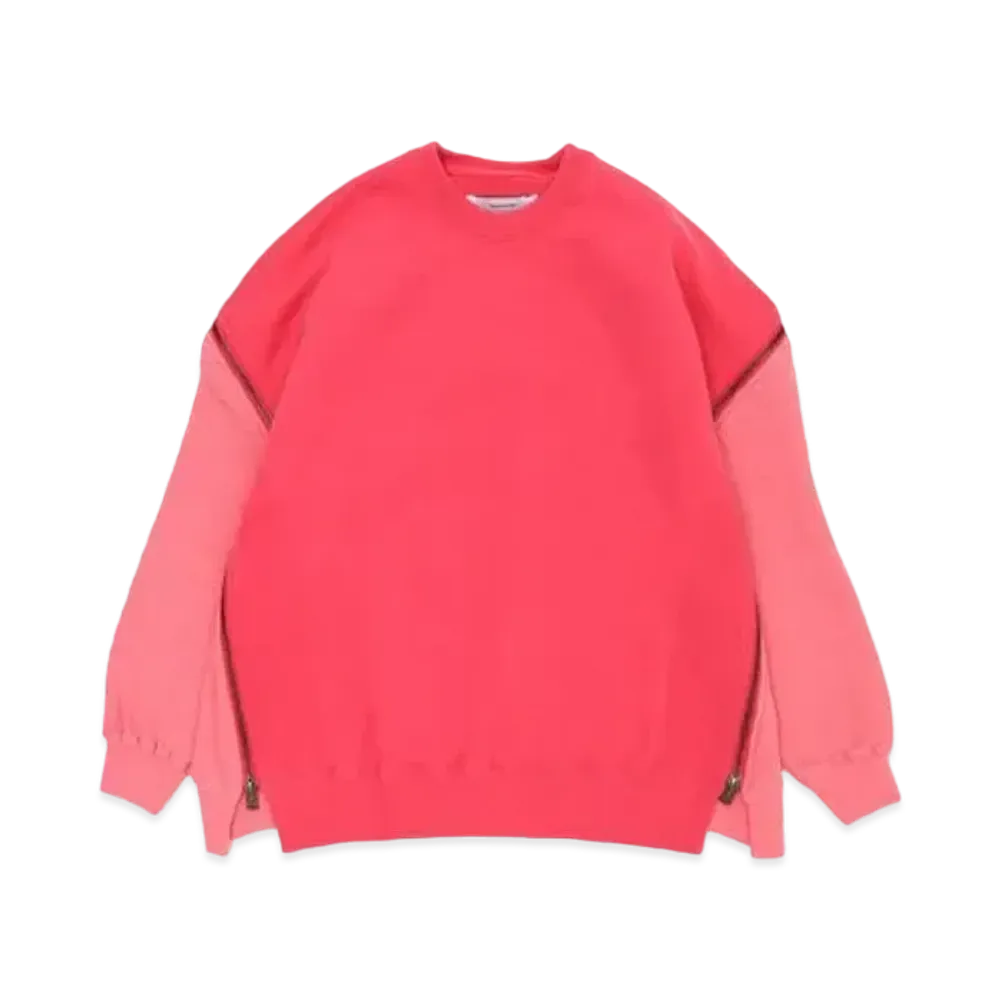 FACETASM Waffle Knit Zip Sweat "Pink"