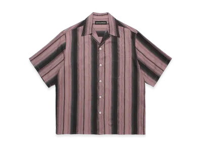 WACKO MARIA Ombre Stripe Open Collar Shirt "Pink"
