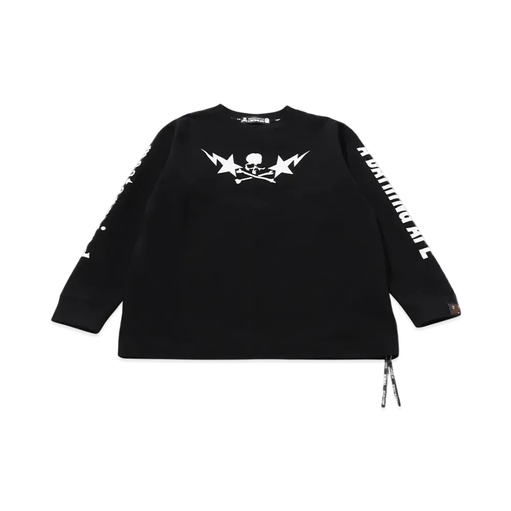 A BATHING APE x mastermind JAPAN Kids Shark LS Tee "Black"