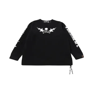 A BATHING APE x mastermind JAPAN Kids Shark LS Tee "Black"
