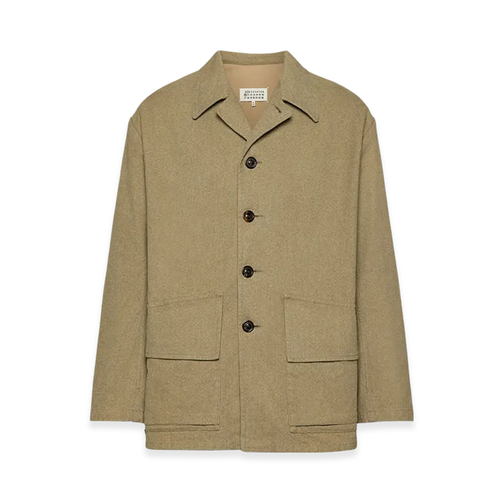 Maison Margiela Men's Cotton Caban Jacket "Sand"