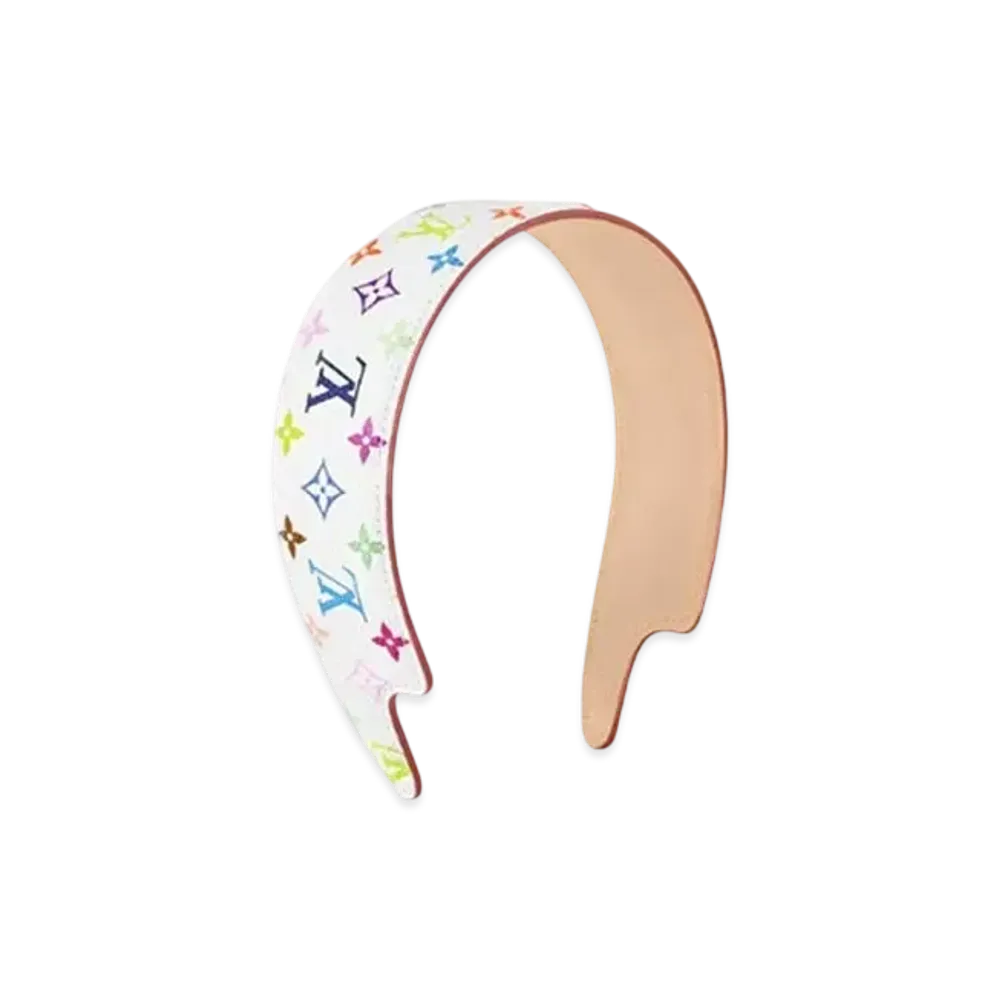 Louis Vuitton x Takashi Murakami Monogram Multicolor LV OutLine Headband "Blanc"