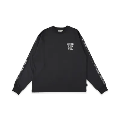 WIND AND SEA Black Bandana Line L/S Tee "Black"