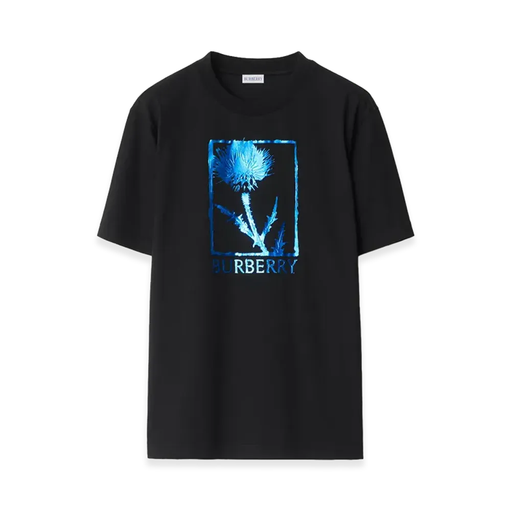 Burberry Thistle Cotton Tee "Black"