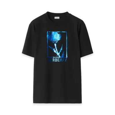 Burberry Thistle Cotton Tee "Black"