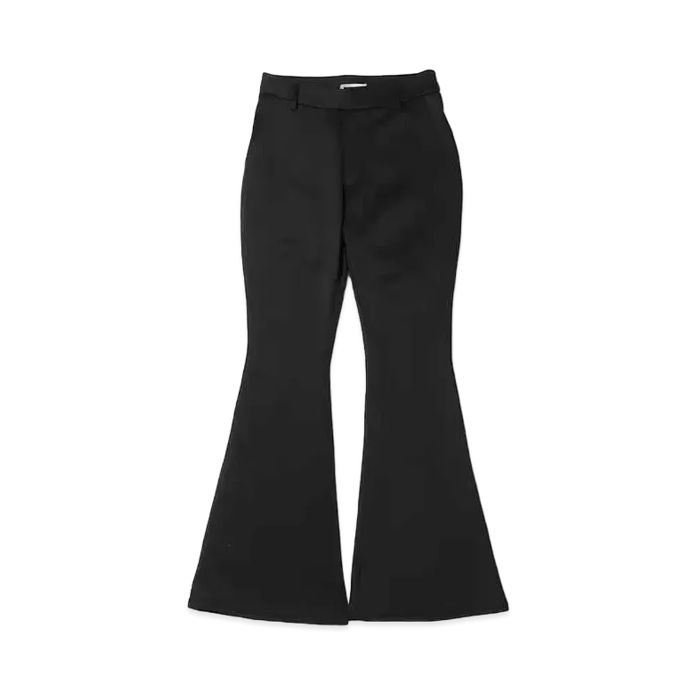 atmos pink Silicone Patch Cardboard Flare Pants "Black"