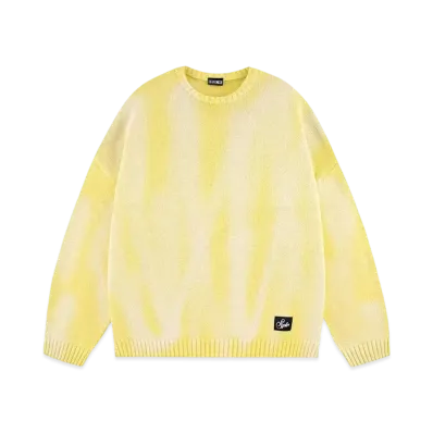 SPLR Garment Dyed Crew Knit "Yellow"