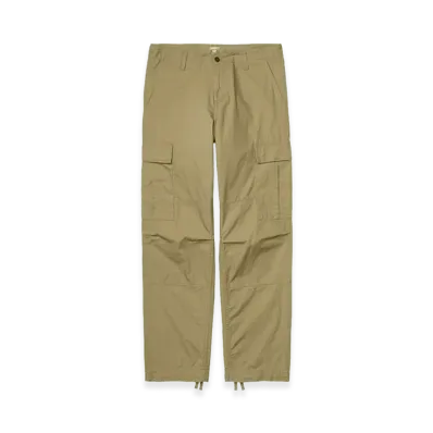 Carhartt WIP Regular Cargo Pant Columbia Rip Stop Rinsed Leather "Khaki"