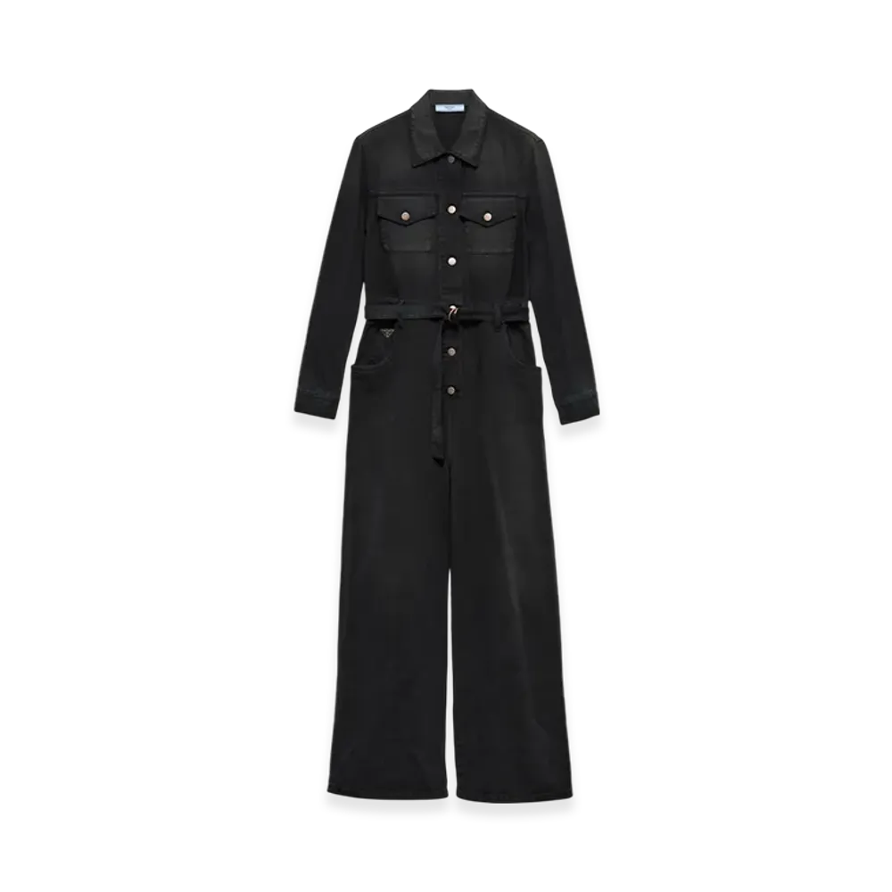 PRADA Women's Denim Jumpsuit "Black"