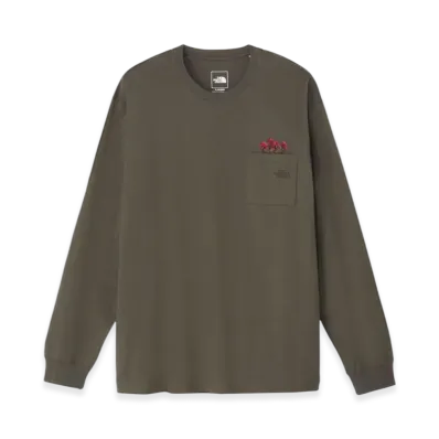 The North Face Long Sleeve Flash Dried Flower Logo Tee "New Taupe"