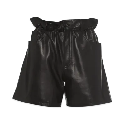 MIU MIU Women's Nappa Leather Shorts "Black"