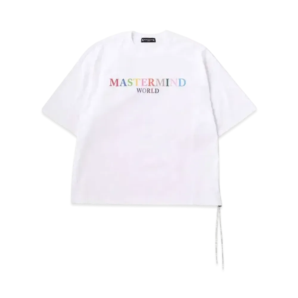 mastermind WORLD Boxy Colored Logo Tee "White"