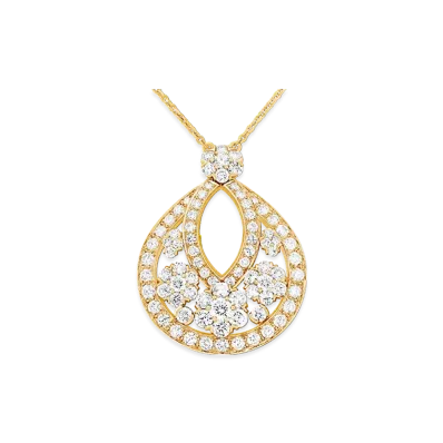 Van Cleef & Arpels Snowflake pendant large model "18K Yellow gold/Diamond"