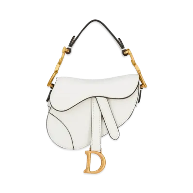 Dior Micro Saddle Bag Goatskin "Latte/Gold"