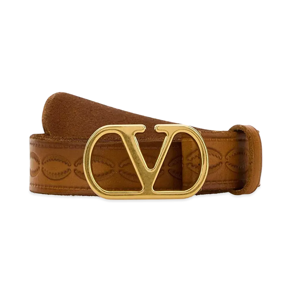 Valentino Women's Leather Belt "Camel"