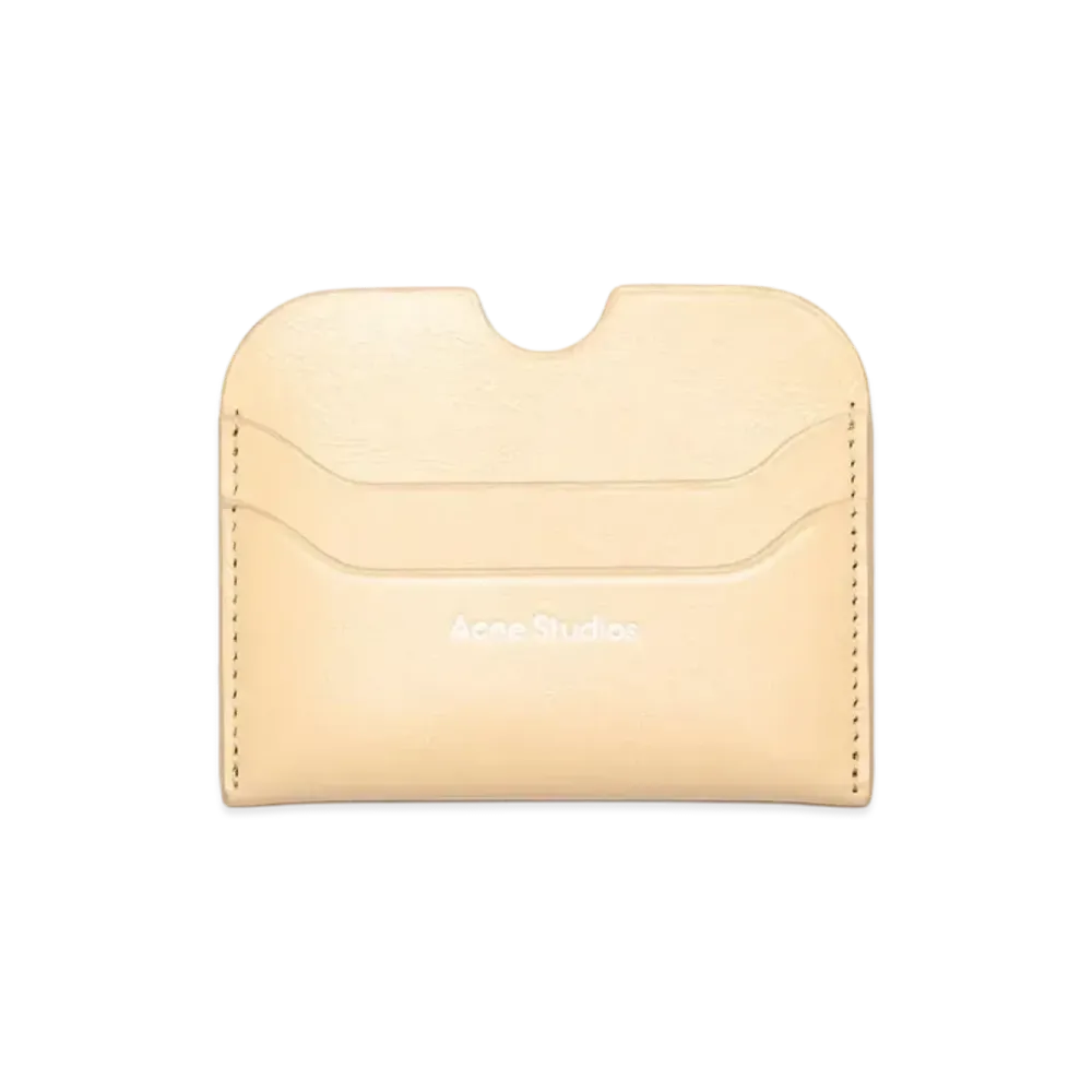 Acne Studios Leather Card Holder "Vanilla Yellow"