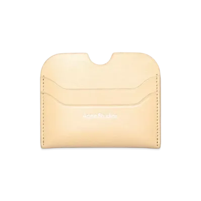 Acne Studios Leather Card Holder "Vanilla Yellow"