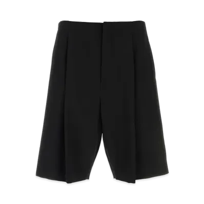 The Row Wool Sayed Bermuda Shorts "Black"